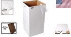 Bundle Of 10 Reusable White Cardboard Trash Cans With 20 Trash Bags - 40 Gallons