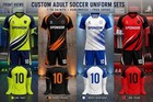 Custom Soccer Uniform Set Adult Football Jersey   Shorts Personalized Team Kits