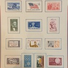 Vintage Usps Stamp Display Page Post Office Department Collection Mixed Stamps