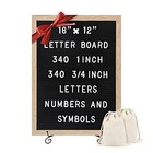 Felt Letter Board - 680 Letters  Numbers   Light Brown With Black Board