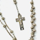 Vintage Sterling Silver Beaded Rosary Cross Crucifix Beautiful