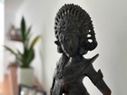 Rare Hand-carved  Balinese Wood Sculpture     Traditional Dancer  Bali  Dark Wood
