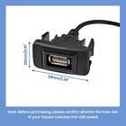 Flush Mount Usb Power Socket Adapter 34x23mm For Toyota Rav4 Tundra 2009-2019