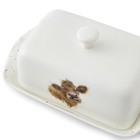 Portmeirion  Wrendale Designs Covered Butter Dish With Lid-cow Design