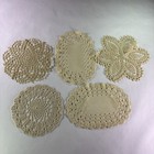 Lot Of 23 Vintage Round Doilies White Handed Stitched Table Clothes Linens