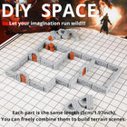 Dungeon Walls 40pcs 28mm Miniature Rpg Modular System Dnd Terrain Building Acces