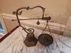 Antique Italian Cast Brass Bronze Balance Scale  Apothecary Scale