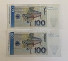 Germany 2 - 100 Deutsche Mark 1989 And 1991 Hundred Dm Bundesbank Banknote