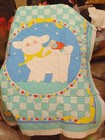 1991 Sue Dreamer Handmade Baby Quilt Lamb   Mouse Soft Crib Size  Boy Or Girl
