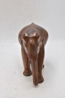 Antique Teak Wooden Elephant Statue Figurine Hand Carved 15 5cm