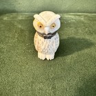 Carved Vintage Owl Hinged Box Snuff Bottle