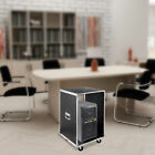 16u Portable Rolling Cart Shelf Network Rack Audio Video Telecom Office Cabinet