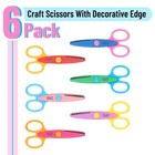 Mr  Pen- Craft Scissors Decorative Edge  6 Pack  6 Count pack Of 1   Bright