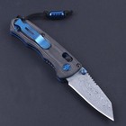 Small Carbon Fiber Handle Damascus Steel Blade Pocket Folding Knife Axis Lock Us
