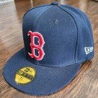New Era 59fifty Boston Red Sox Hat Fitted  7 3 8 Navy World Series 2007 Mlb New 