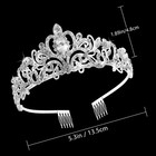 Nodg Silver Crystal Tiara For Women Princess Bride Bridal Wedding With Combs
