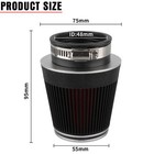 Nibbi 48mm Universal High Flow Cone Air Filter Atv Scooter Dirt Pit Bike Go Kart