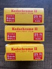Lot  3 - Kodachrome Ii Color Movie Film For Double 8mm Roll Cameras  25 Ft  K459