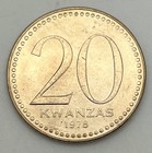 1978 Angola 20 Kwanzas Unc Uncirculated Km 87 Copper-nickel 1 Year Type