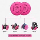 40pcs  20pack  2091 P100 Particulate Filter Cotton  Installed On Filter Retainer