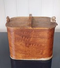 Antique Norwegian Bentwood Tine Box  Scandinavian Wooden Pantry Box