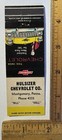 Vintage 1956 Hulsizer Chevrolet Dealership Matchbook Cover Montgomery Pa