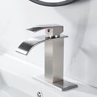 Waterfall Spout Bathroom Sink Faucet 3holes Single Handle Basin Vanity Mixer Tap