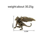 Pure Brass Pterosaur Dragon Statue Chinese Mythical Beast Feng Shui Ornament