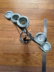 Vtg Halloween Candelabra Candle Holder 5 Branches Web Bats Black Cat Design 13 h