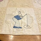 Cutter Baby Quilt Appliqu  d Embroidered Bunny Elephant Duck Hand Made Vintage