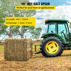 49  Square Hay Bale Spear 4500 Lbs Capacity Spike Fork Tine For Tractors