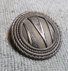 Large Vintage Antique Metal Picture Button Geomentric Shapes