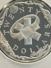 1985 British Virgin Islands  20 Silver Proof Coin  5677 Oz Emerald And Gold Ring