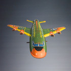 Vintage Army Military Air Transport Tin Litho Friction Military Plane - Japan