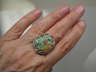 Vintage Navajo Sterling Silver 925 Natural Turquoise Gemstone Ring Size 8 5