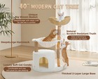 Pawz Road Wood Cat Tree Tower Scratching Post Scratcher Modern Cat Condo House