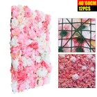 12 Pcs Home Artificial Flower Wall Panels Backdrop Bouquet Wedding Party Decor