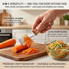 2 Pcs 3-in-1 Multifunctional Vegetable Peeler With Wooden Handlejulienne Slicer 