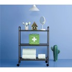 3 Shelf Wide Utility Storage Cart Gray - Room Essentials