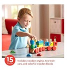 Melissa   Doug Stacking Train - Classic Wooden Toddler Toy - Nip