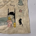 Vintage Child   s Prayer Hanging Linen Nursery Decor-lay Me Down To Sleep I Pray