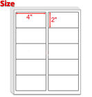 10000 Labels 2  X 4  Shipping Address Labels For Laser Ink Jet Adhesive 10 Up Us