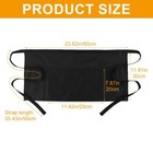 Server Apron With 3 Pockets Black Waitress Apron For Servers Short half Waist   