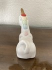 Vintage 1980s Ceramic Unicorn Figurine Rainbow Mane Fantasy Shelf Decor