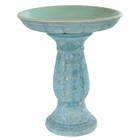 Avignon Blue Lava Finish Ceramic Bird Bath - 18 75  H By Sunnydaze