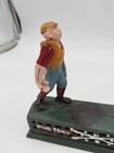 Vintage Cast Iron Hometown Battery Baseball Mechanical Coin Bank Tested Works