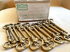 Skeleton Key Lot Bommer Germany 12 New Old Stock Blank Brass Plated   70mm 2 34 