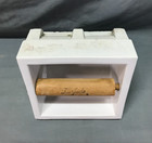 Vtg White Fairfacts Ny Ceramic Toilet Paper Holder Tile In Mount Old 1121-25b
