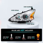 For 2013 2014 2015 Nissan Altima Sedan Chrome Headlights Amber Corner Lamps L r