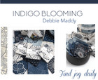 Moda Indigo Blooming 48098 12 Navy Cheater Print  Maddy Quilt Fabric